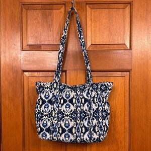 Vera Bradley Navy and White Quilted Tote